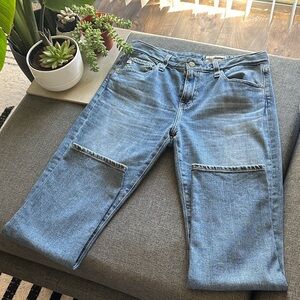 AG Adriano Goldschmied Light Blue High Rise Denim Jeans